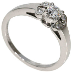 CARTIER Silver Diamond Ring #48